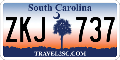 SC license plate ZKJ737