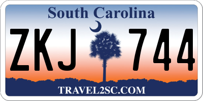 SC license plate ZKJ744