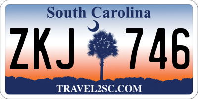 SC license plate ZKJ746