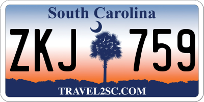 SC license plate ZKJ759