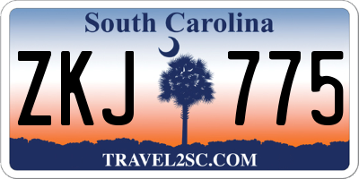 SC license plate ZKJ775