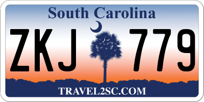 SC license plate ZKJ779