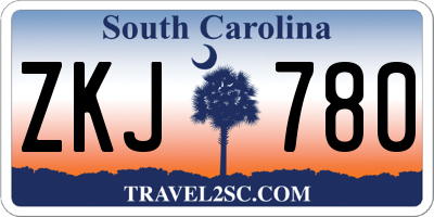 SC license plate ZKJ780