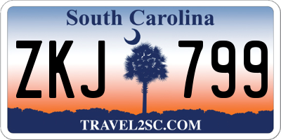 SC license plate ZKJ799