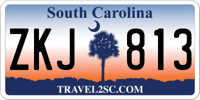 SC license plate ZKJ813