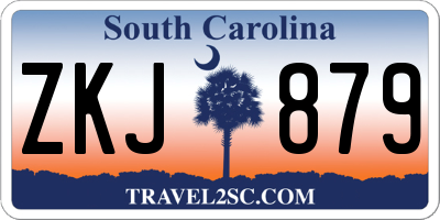 SC license plate ZKJ879