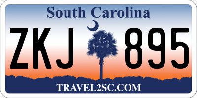 SC license plate ZKJ895