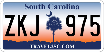 SC license plate ZKJ975