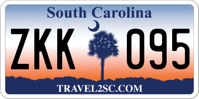 SC license plate ZKK095