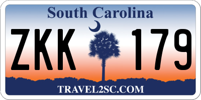 SC license plate ZKK179