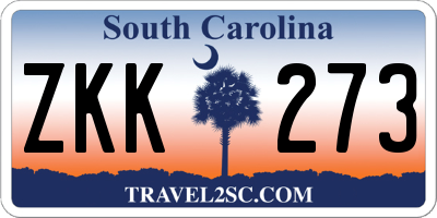 SC license plate ZKK273