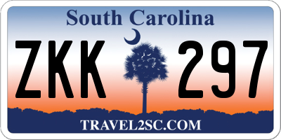 SC license plate ZKK297