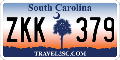 SC license plate ZKK379