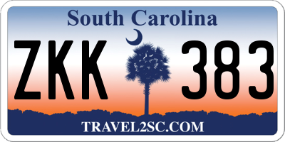 SC license plate ZKK383