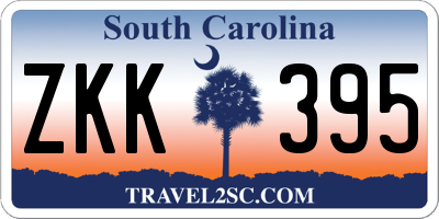 SC license plate ZKK395