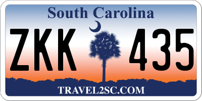 SC license plate ZKK435