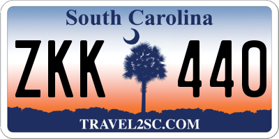 SC license plate ZKK440