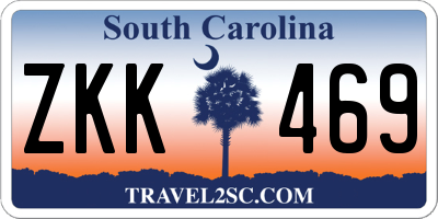 SC license plate ZKK469