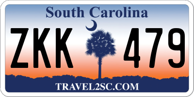 SC license plate ZKK479
