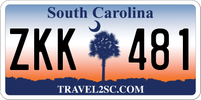 SC license plate ZKK481