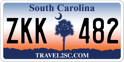 SC license plate ZKK482