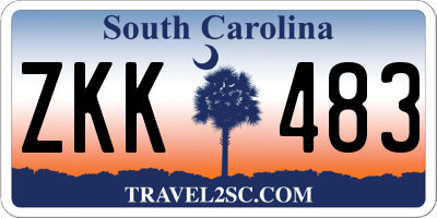 SC license plate ZKK483