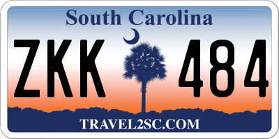 SC license plate ZKK484