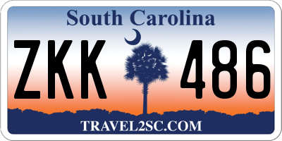 SC license plate ZKK486
