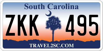 SC license plate ZKK495