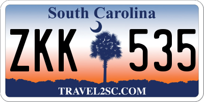 SC license plate ZKK535