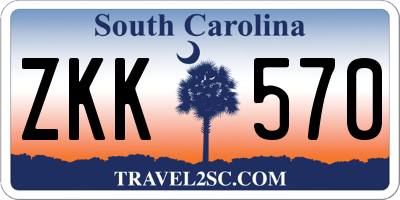 SC license plate ZKK570