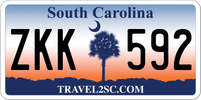 SC license plate ZKK592