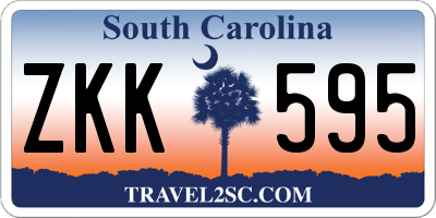 SC license plate ZKK595