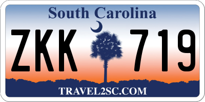 SC license plate ZKK719