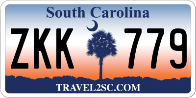 SC license plate ZKK779