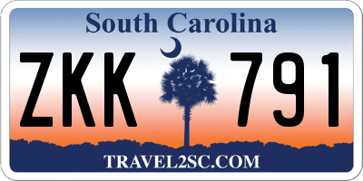 SC license plate ZKK791