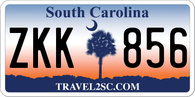 SC license plate ZKK856
