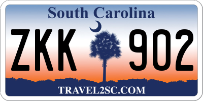 SC license plate ZKK902