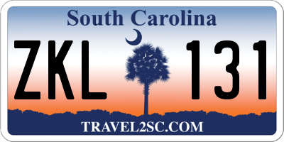 SC license plate ZKL131