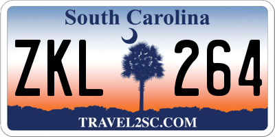 SC license plate ZKL264