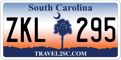 SC license plate ZKL295