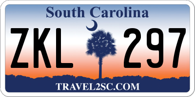 SC license plate ZKL297