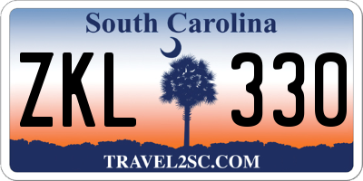SC license plate ZKL330