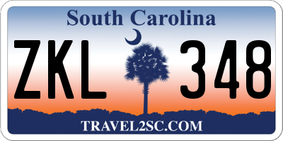 SC license plate ZKL348