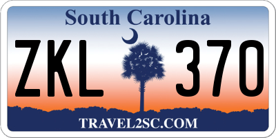 SC license plate ZKL370