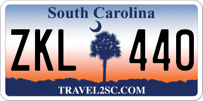 SC license plate ZKL440