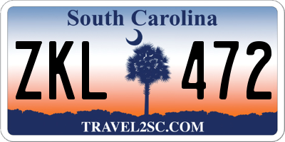 SC license plate ZKL472