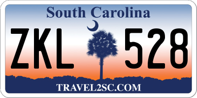 SC license plate ZKL528