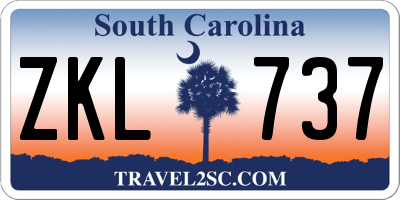 SC license plate ZKL737