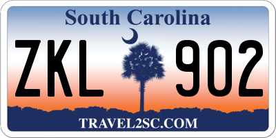 SC license plate ZKL902